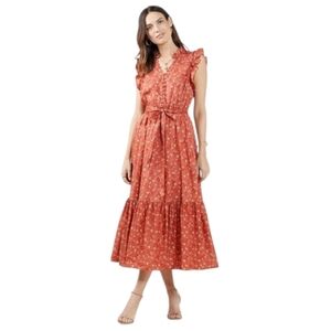 Outerknown Canyon Dress in Coral Superbloom